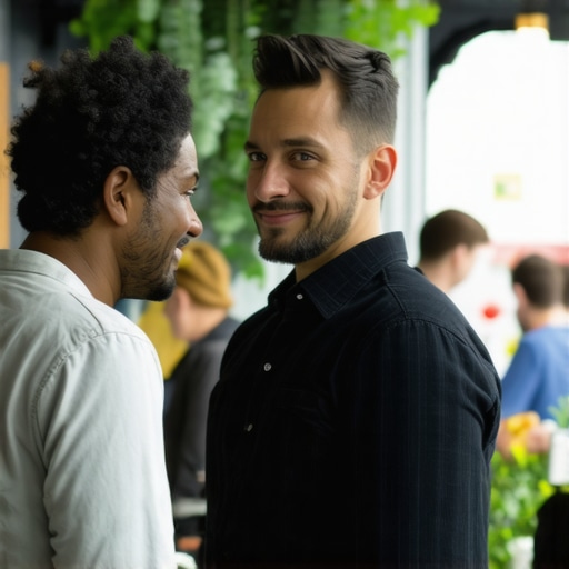 Business owner participating in local community event to boost local SEO