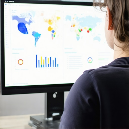 Person reviewing local SEO metrics on a computer to maintain Google Maps rankings