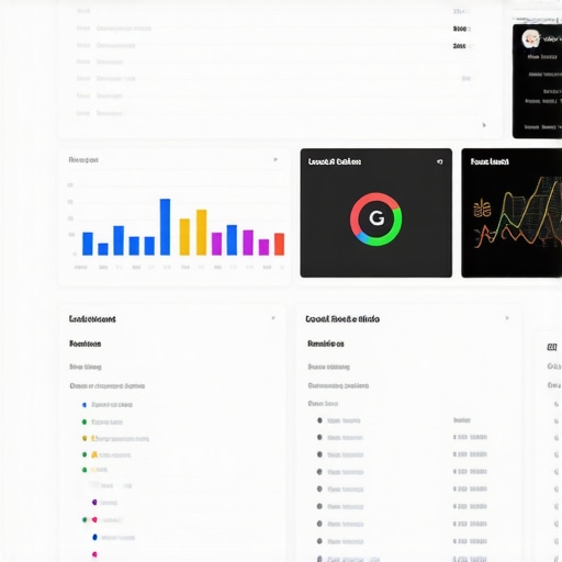 Screenshot of a Google Data Studio dashboard with local SEO metrics and charts