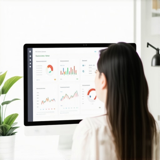 Person analyzing local SEO data and rankings on a computer