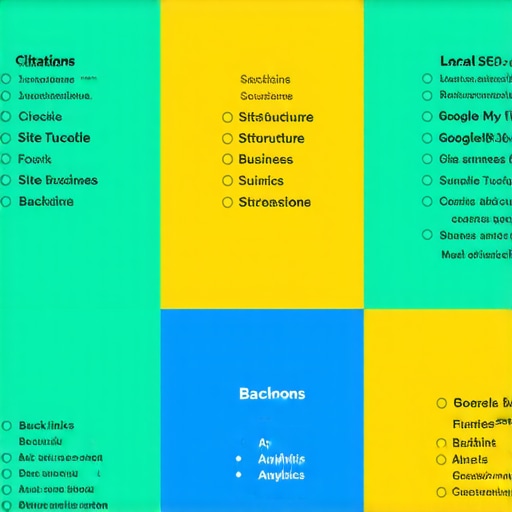 Local SEO Foundation Checklist Infographic illustrating key steps in building a strong Google ranking foundation for local SEO.