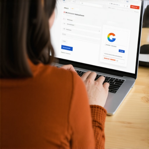 Individual working on local business profile on a laptop with local listings