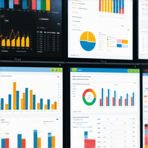 A desk setup with computers displaying SEO and analytics dashboards used for ongoing local SEO maintenance.