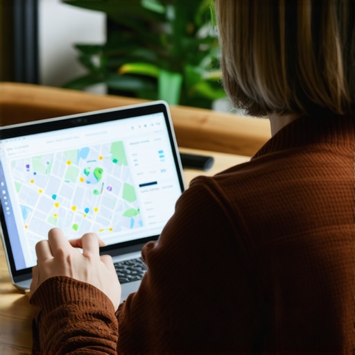 Analyzing Local SEO Data for 2026 Business owner analyzing local SEO metrics and maps on a laptop