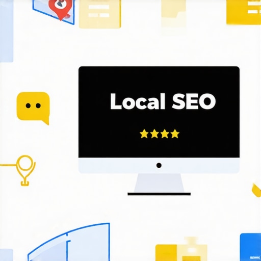 Infographic depicting steps for strengthening Google Maps SEO and local search rankings