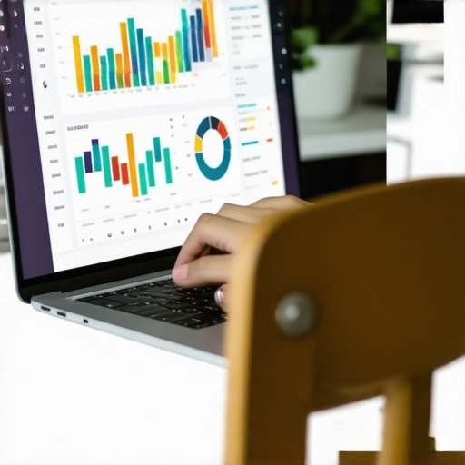 Person analyzing local SEO performance metrics on a laptop.