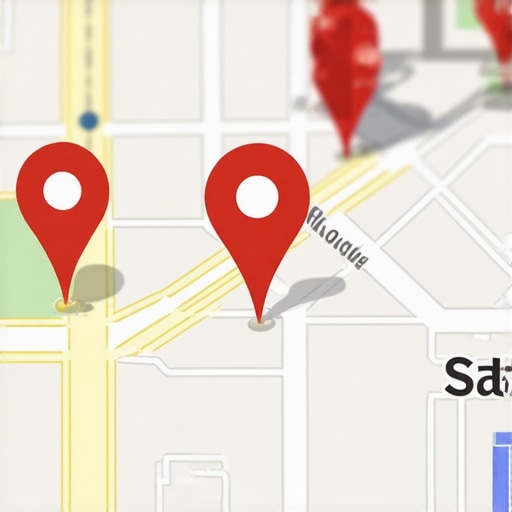 Illustration of a digital map highlighting local SEO signals and trust clusters.