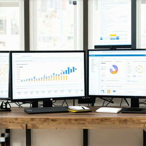 A workspace showing SEO analysis tools and dashboards for local search optimization.