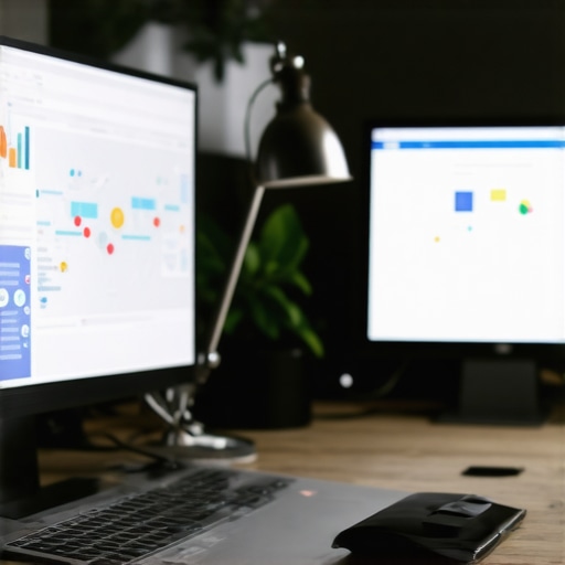 A workspace showcasing multiple SEO and mapping tools used for local SEO management