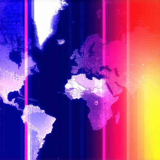 Diagram showing layered Google ranking signals and neural network overlays for local SEO