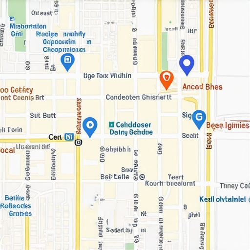 Digital map illustration with annotations demonstrating local SEO tactics for 2026.