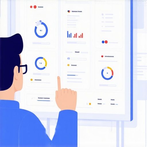Person reviewing local SEO metrics on a screen with graphs and maps