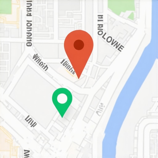 Digital map showing local SEO analytics and signals.